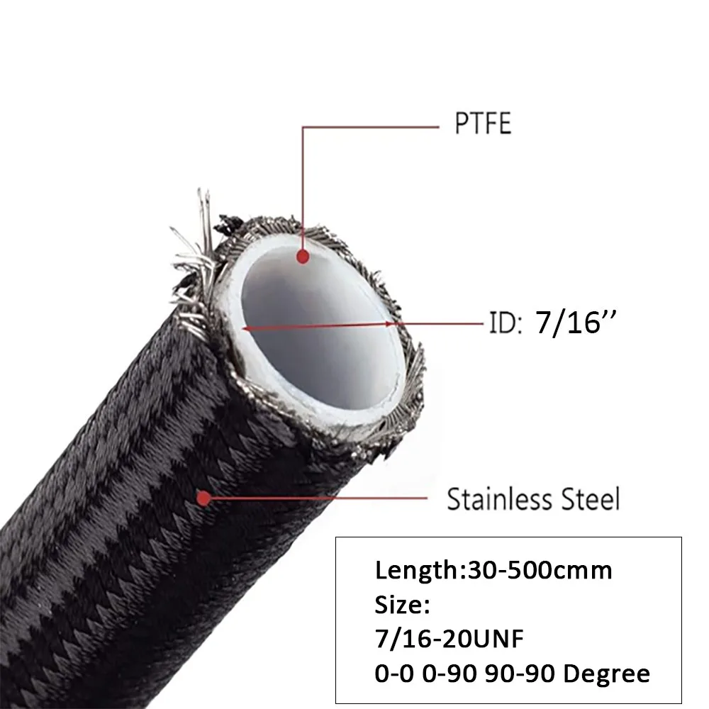 4an ptfe aço inoxidável trança - Ptfe Tape Thread avaliação e preço